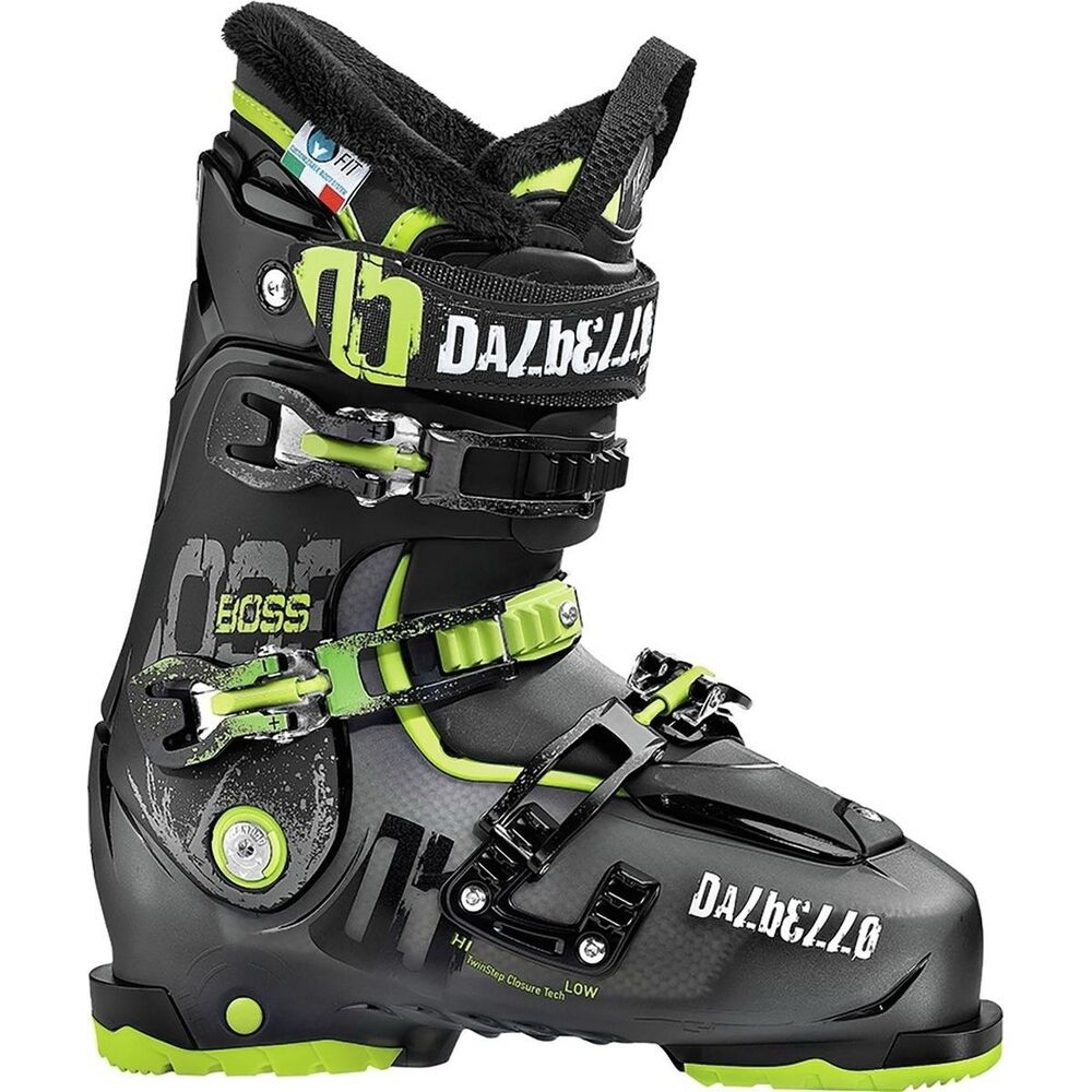 Dalbello Boss Ski Boots 25.5 / 298MM 7.5 Black Neon Green Snow Winter Sports